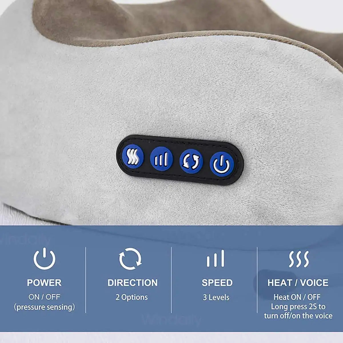 U-Shape Heated Neck Massager (USB Rechargeable)