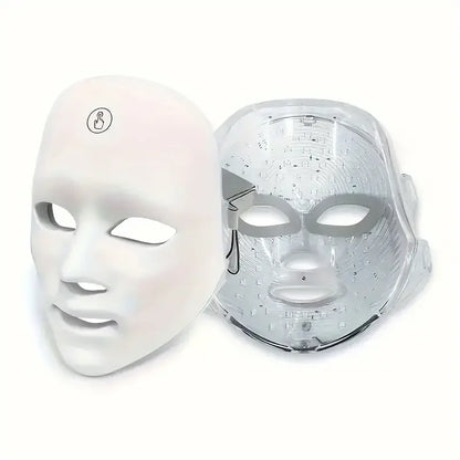 Rechargeable 7-color LED face mask facial care tool