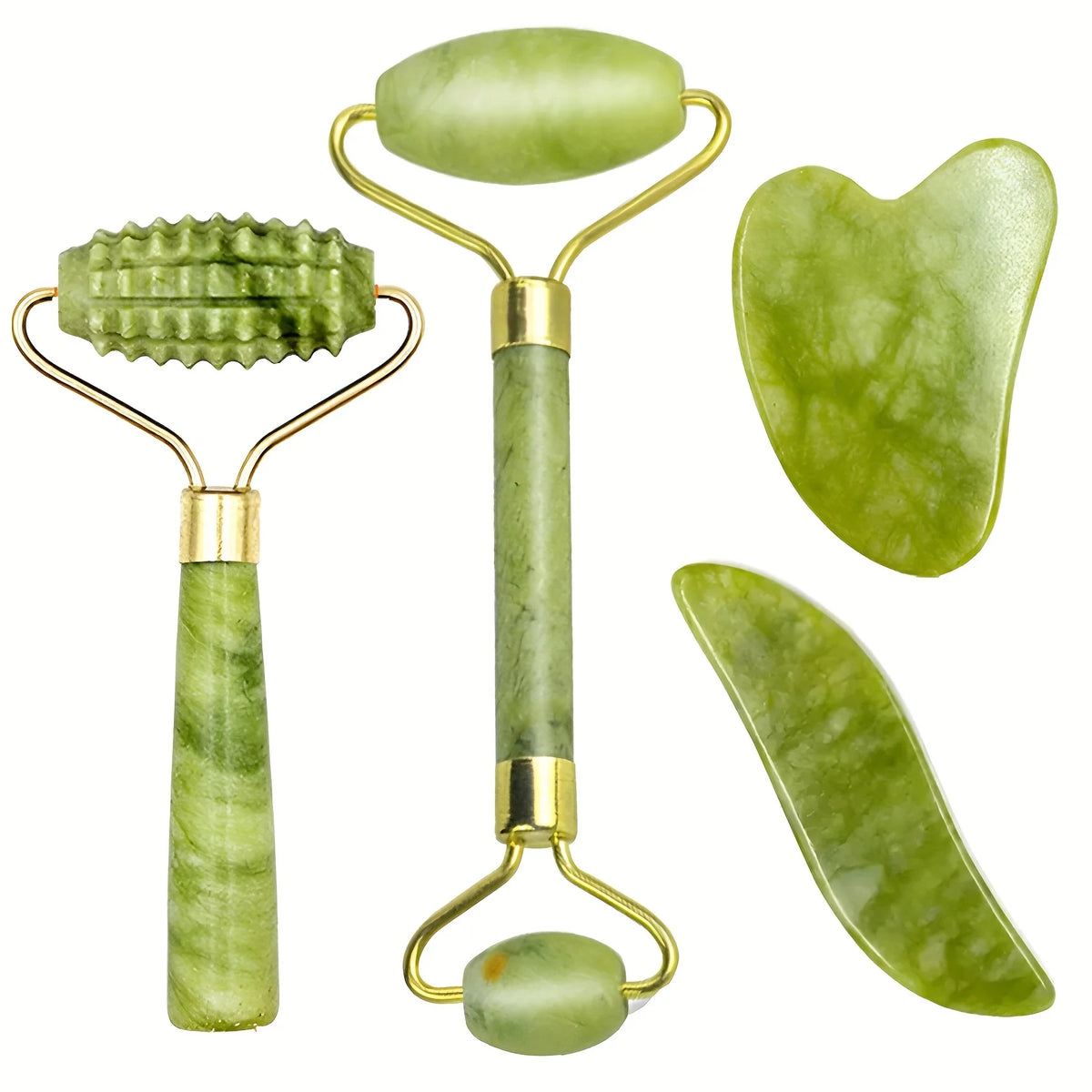 Jade Roller & Gua Sha Set (1/4 pcs) – Face & Neck Massage