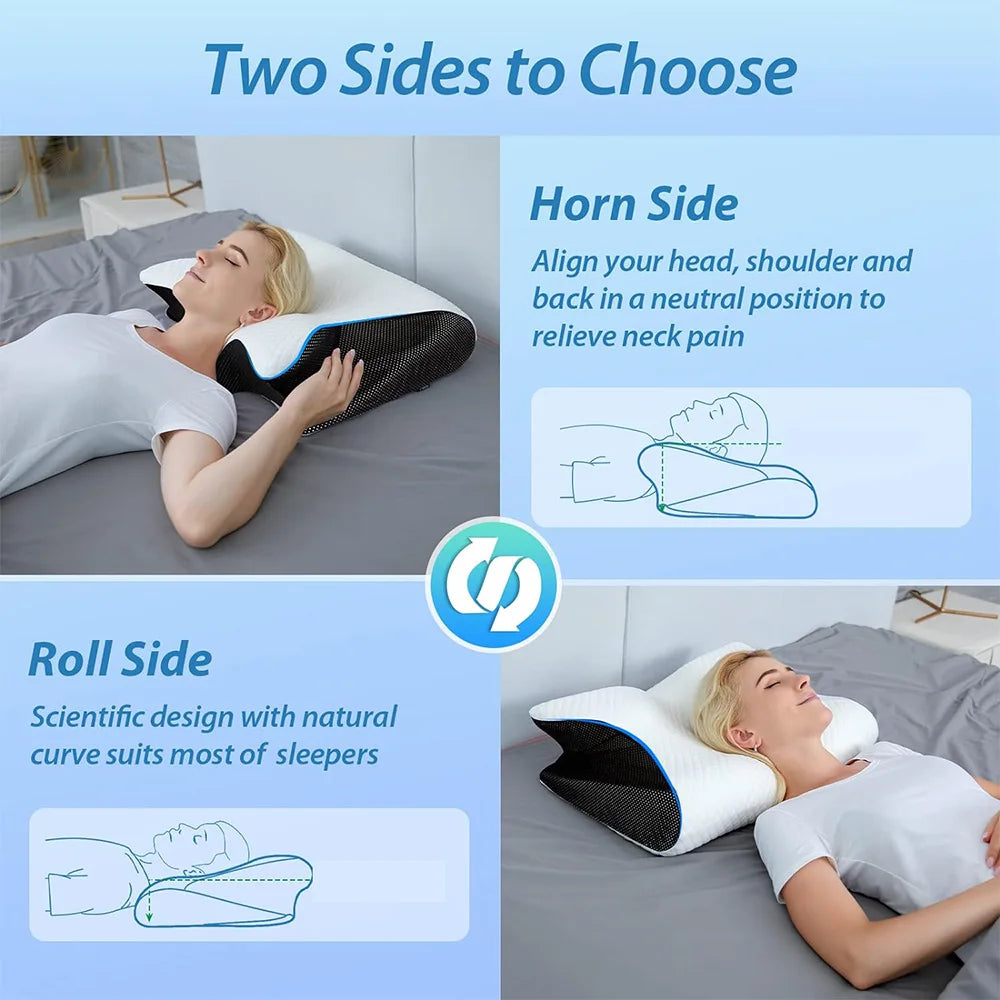 Butterfly Memory Foam Cervical Pillow – Slow Rebound