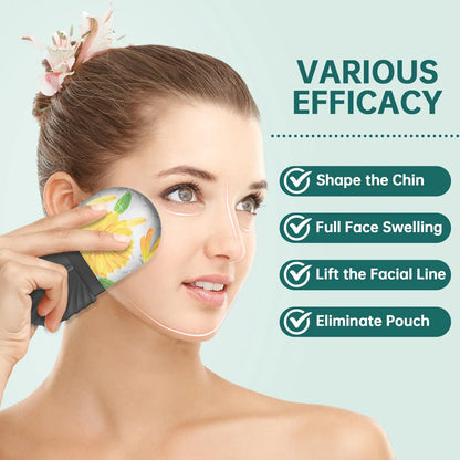 Ice Face Care Kit — Stainless Steel Ice Roller, Gua Sha & Facial Massage Tool (3-Piece Set)