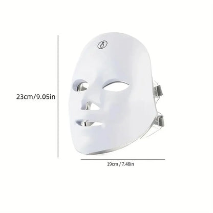 Rechargeable 7-color LED face mask facial care tool