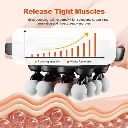 16-Head Fascia Massage Gun – High-Frequency